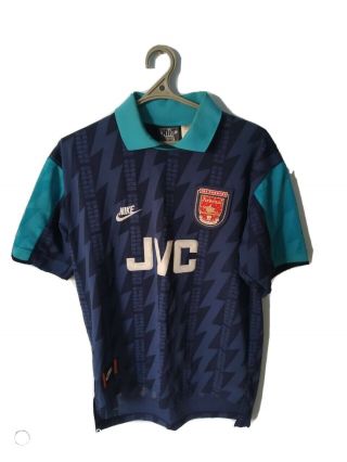 Arsenal 1994 1995 Away Nike Jvc Vintage Football Shirt - Adult Medium