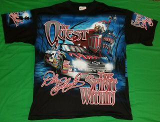 Vintage 90s Dale Earnhardt The Quest The Spirit Within All Over Print T - Shirt Xl