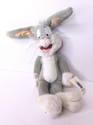 Vintage 1996 Bugs Bunny Looney Tunes Six Flags Plush Exclusive 16in Posable Ears