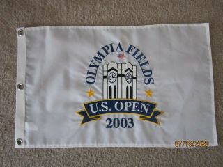 2003 Us Open Embroidered Golf Flag Olympia Fields 03 Usga Pga Jim Furyk Win 2020