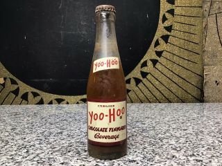 Vintage Full Yoo - Hoo Beverage Cola 7 Oz Glass Soda Advertising Bottle Palmyra Pa