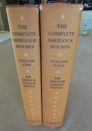 THE COMPLETE SHERLOCK HOLMES 2 Volume Book SET 1930 Doubleday Christopher Morley 2