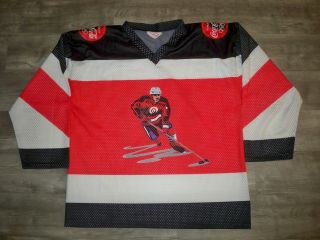 Vintage 1998 Coca - Cola Olympics Games Souvenir Hockey Jersey Uniform Size Large