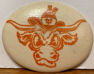 Vintage Texas Longhorns Ceramic Paperweight: 4.  5 Inch Longhorn Austin,  Tx Bevo