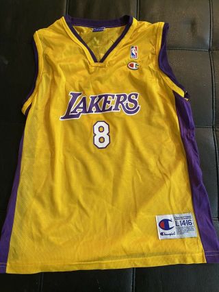 Kobe Bryant Youth Large 14 - 16 Los Angeles Lakers Champion Jersey And Short Set