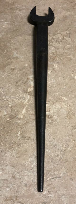 Vintage Klein Tools - 3212 - H 1 1/4 " Offset Spud Wrench