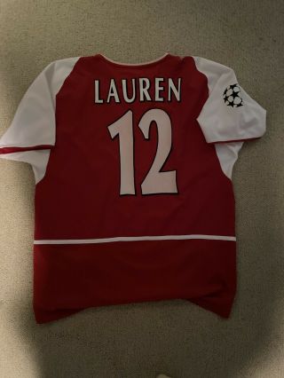 Lauren Arsenal Match Worn Shirt Champions League
