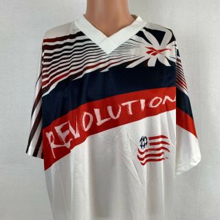 Reebok England Revolution Jersey Vtg 90s Mls Soccer 1996 Inaugural Season Xl