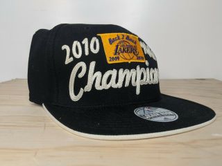 La Lakers 2010 Back 2 Back Championship Adidas Hat W/original Label Sticker