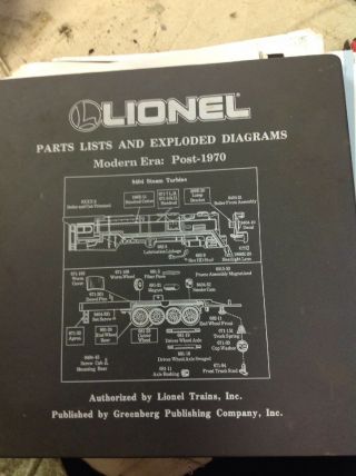 Lionel Parts Lists And Exploded Diagrams Modern Era Post - 1970