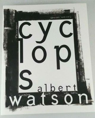 Albert Watson / Cyclops Signed First Edition 1994 Hardcover With Dust Jacket