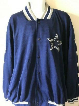 Nfl Dallas Cowboys Bowl Champions Jacket Embroidered Arm Patches Size 3xl