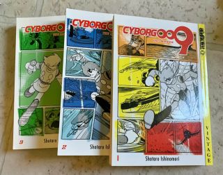 Cyborg 009 The Manga Books - Volumes 1 2 3 Tokyopop Vintage - Shotaro Ishinomori