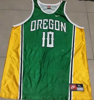 Vtg Nike 80s 90s Team Issue Oregon Ducks Duck Donald Sz Xl 10 Jersey Basketball