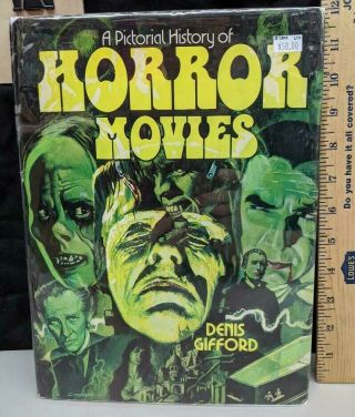 Hc Book With Dj - A Pictorial History Of Horror Movies By Dennis Gifford