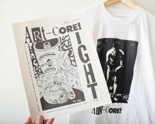 Vintage T - Shirt,  2 Art - Core Zines 90s Adult Content,  Punk Underground Art,  L