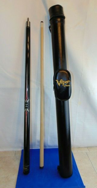 Vintage Viper Pro Series 19 Oz.  Pool Cue Stick In Qvault Case
