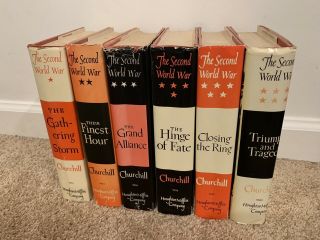 Winston S.  Churchill - The Second World War Full Set Of Six U.  S.  Editions (bomc)