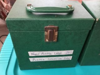 2 Vintage 45 Rpm Record Case 7” Record Amfile Platter Pak cardboard Case 2