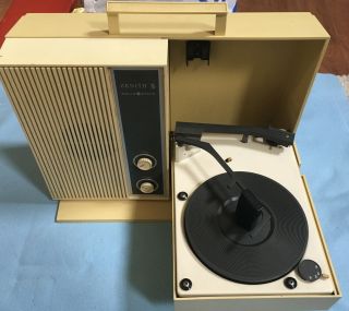 Vintage Zenith Solid State Portable Record Player 16,  33,  45,  78 Rpm Model Z508