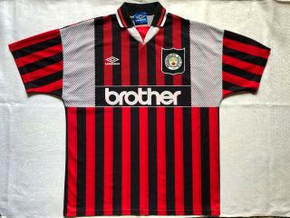 Manchester City 1994 1995 1996 Away Football Soccer Shirt Jersey Umbro