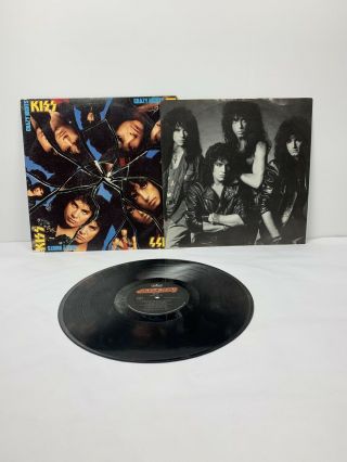 Kiss ‎– " Crazy Nights " Vintage Lp Mercury ‎– 422 832 626 - 1 Q - 1 W/ Lyric Sleeve