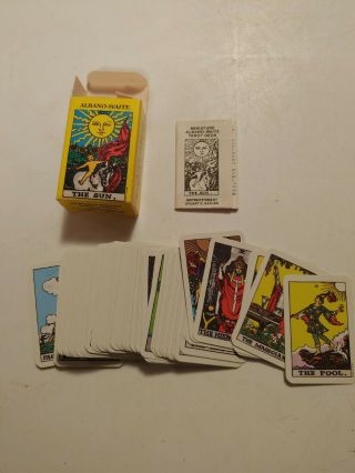 Vintage 1987 The Sun Tarot Cards - albano Waite Small Deck 78 cards complete 3
