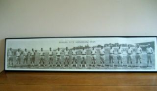 1924 K C Monarchs Negro League Baseball Team Photo 36 " X8 " Framed By J.  E.  Miller