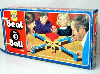 Beat The 8 Eight Ball Vintage 1975 Ideal Game Ages 7,  2 - 4 Players 2105 - 3