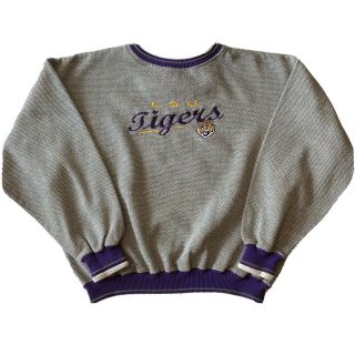 Vintage Louisiana State University Tigers Ncaa 90s College Football Sweatshirt