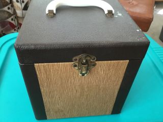 Vintage 45 Rpm Record Case Wood 7” Record Wood Case