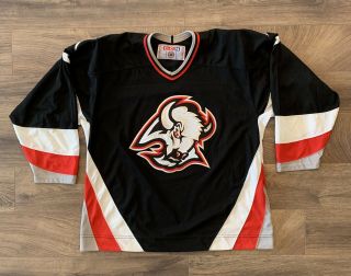 Buffalo Sabres Ccm Black " Goat Head " Nhl Hockey Jersey Size Men’s Large