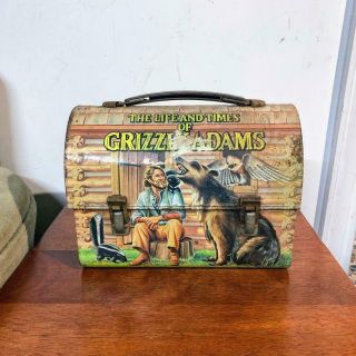 Vintage The Life And Times Of Grizzly Adams Lunchbox Tin Aladdin