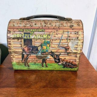 Vintage The Life and Times of Grizzly Adams Lunchbox Tin Aladdin 3