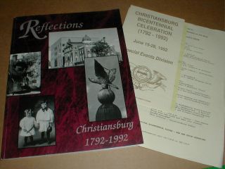 Christiansburg Virginia Va 1792 - 1992 Bicentennial Pictorial History Program Book