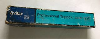 Vivitar 1220 Vintage Professional Tripod W/ Head And Box