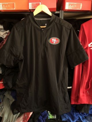 Nike Nfl San Francisco 49ers Medium Pullover Half Zip On Field Coach Issued Dri