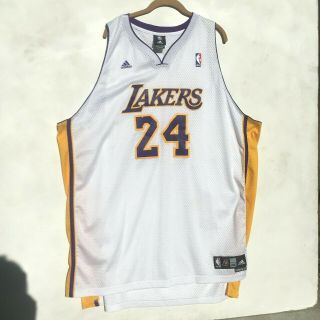 Adidas Nba Authentics Los Angeles Lakers Kobe Bryant 24 Black Sewn Jersey 4xl