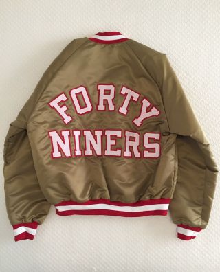 Vintage 1980’s San Francisco 49ers Gold Satin Starter Jacket 2