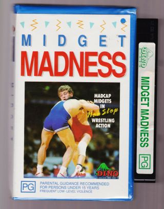 Midget Madness - Wrestling - Vhs Video Tape 1989 Vintage Clamshell