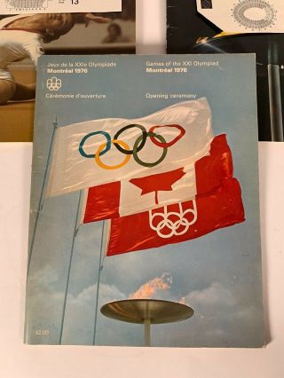 3 Programs 1976 MONTREAL OLYMPICS Opening/Closing Ceremony Gymnastics,  Tickets 3