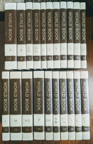 The World Book Encyclopedia Complete Set 21 Volumes 1975 Vintage Collectible