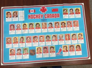 1972 Team Canada Summit Series Poster W/ Bobby Orr Nhlpa