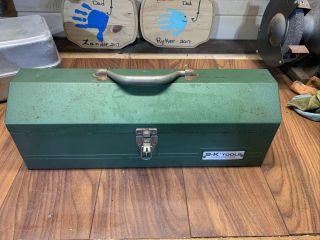 Vintage S - K Tool Box Larger With Tray - - 17x6x6