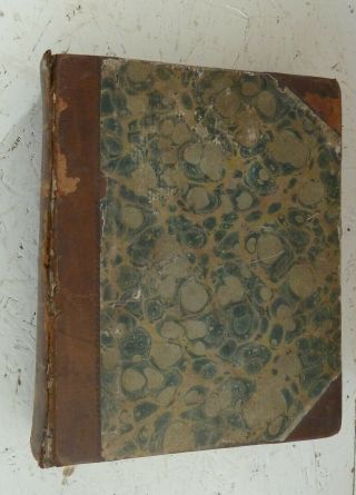19th Century English Dictionary 1843 James Barclay Engravings & Maps As Found