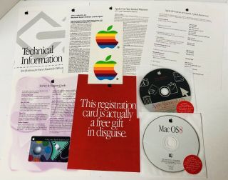 Vtg Apple Mac 1997 Macintosh 5400 5500 6500 System Software Disc - Os8 - Manuals