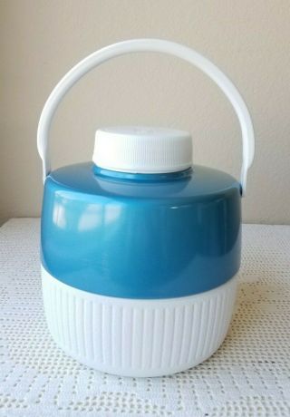 Vintage Blue Coleman 1 Gallon Water Cooler Jug Complete with Top Pour Spout 3