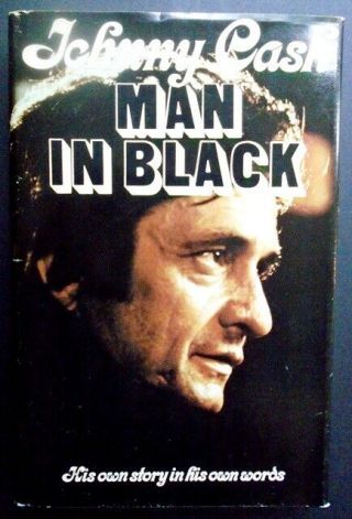 Johnny Cash Man In Black 1975 1st Ed.  Signed