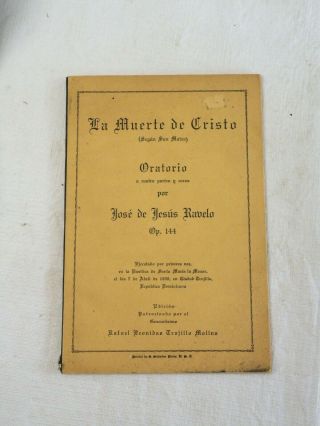 1939,  La Muerte De Cristo Op.  144 By Jose De Jesus Ravelo,  Sb Signed By Ravelo