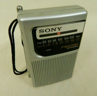 Sony Fm/am Portable Pocket Size Radio Icf - S10mk2 Vintage